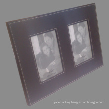 4X6 Leather Photo Frame with Two Views